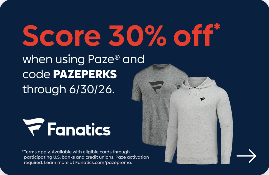 Score 30% off when using Paze and code PAZEPERKS through 6/30/26